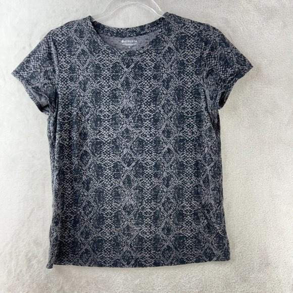 Athleta Daily Top Womens Small Snake Python Animal‎ Print Short Sleeve Tee - Picture 1 of 10